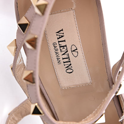 Valentino Garavani Patent Nappa Rockstud Ankle Strap 100mm Pumps 39.5 Poudre 10 of 10