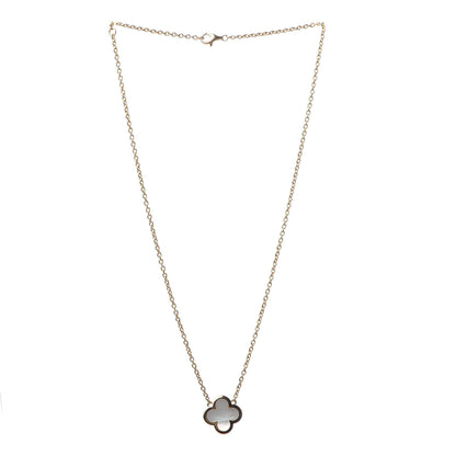 Van Cleef & Arpels 18K Yellow Gold Mother of Pearl Pure Alhambra Pendant Necklace 3 of 8