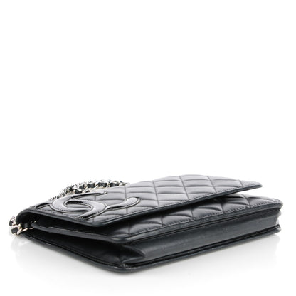 Chanel Calfskin Quilted Cambon Wallet On Chain WOC Black 4 of 9