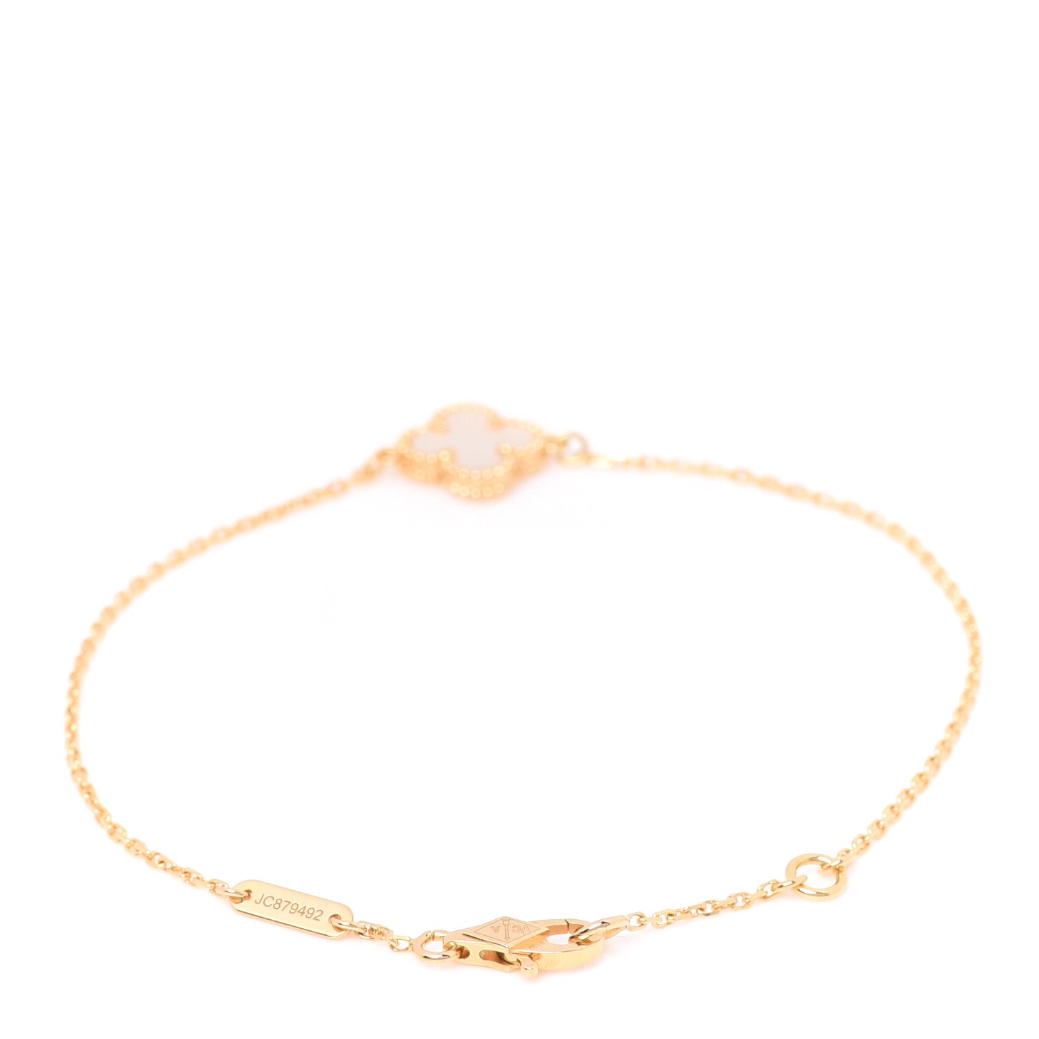 Van Cleef & Arpels 18K Yellow Gold Mother of Pearl Sweet Alhambra Bracelet 2 of 5