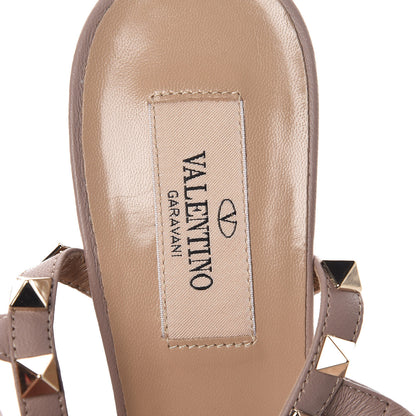 Valentino Garavani Calfskin Rockstud Ankle Strap 65mm Pumps 37.5 Black Poudre 7 of 8
