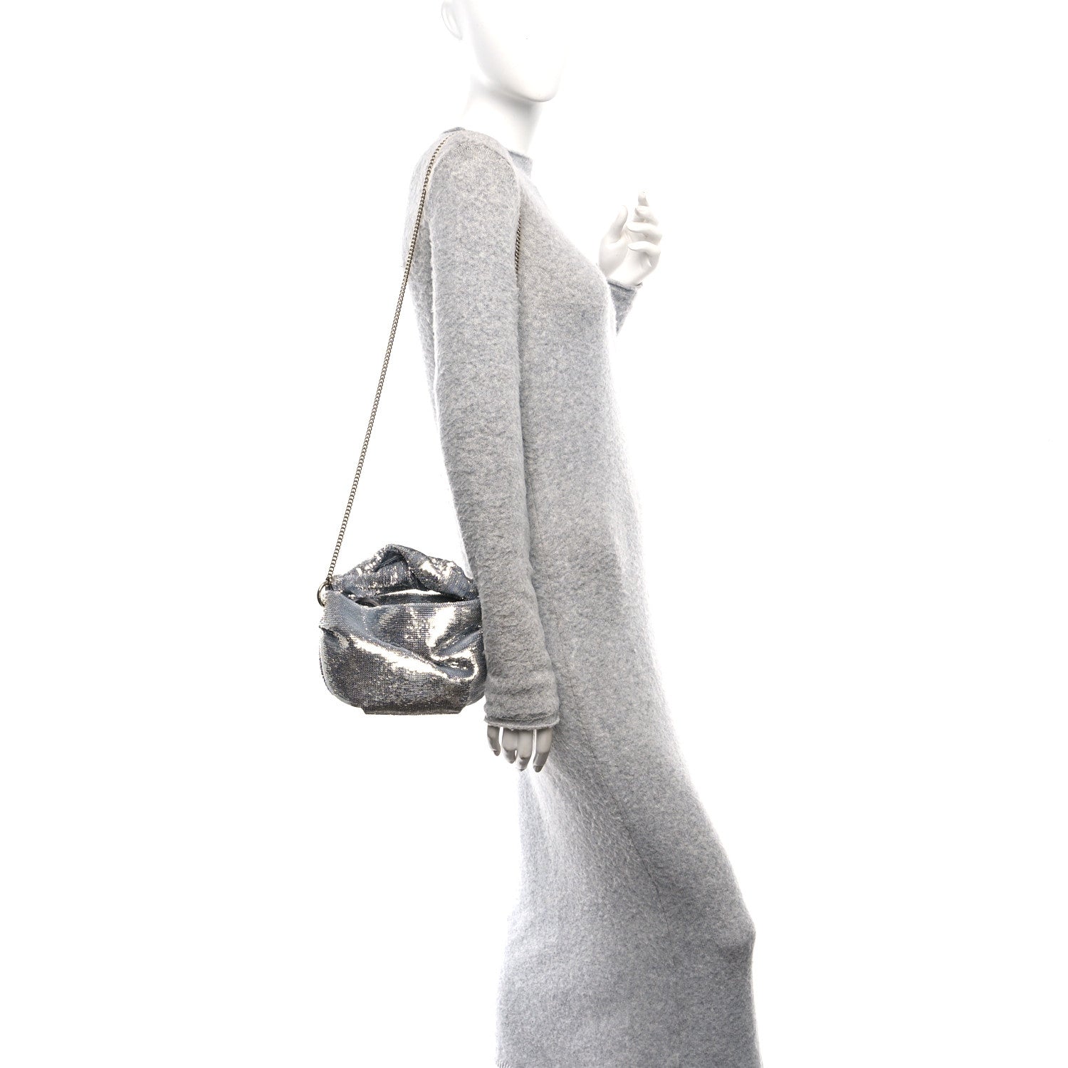 Jimmy Choo Sequin Bonny Shoulder Bag Silver 2 of 9