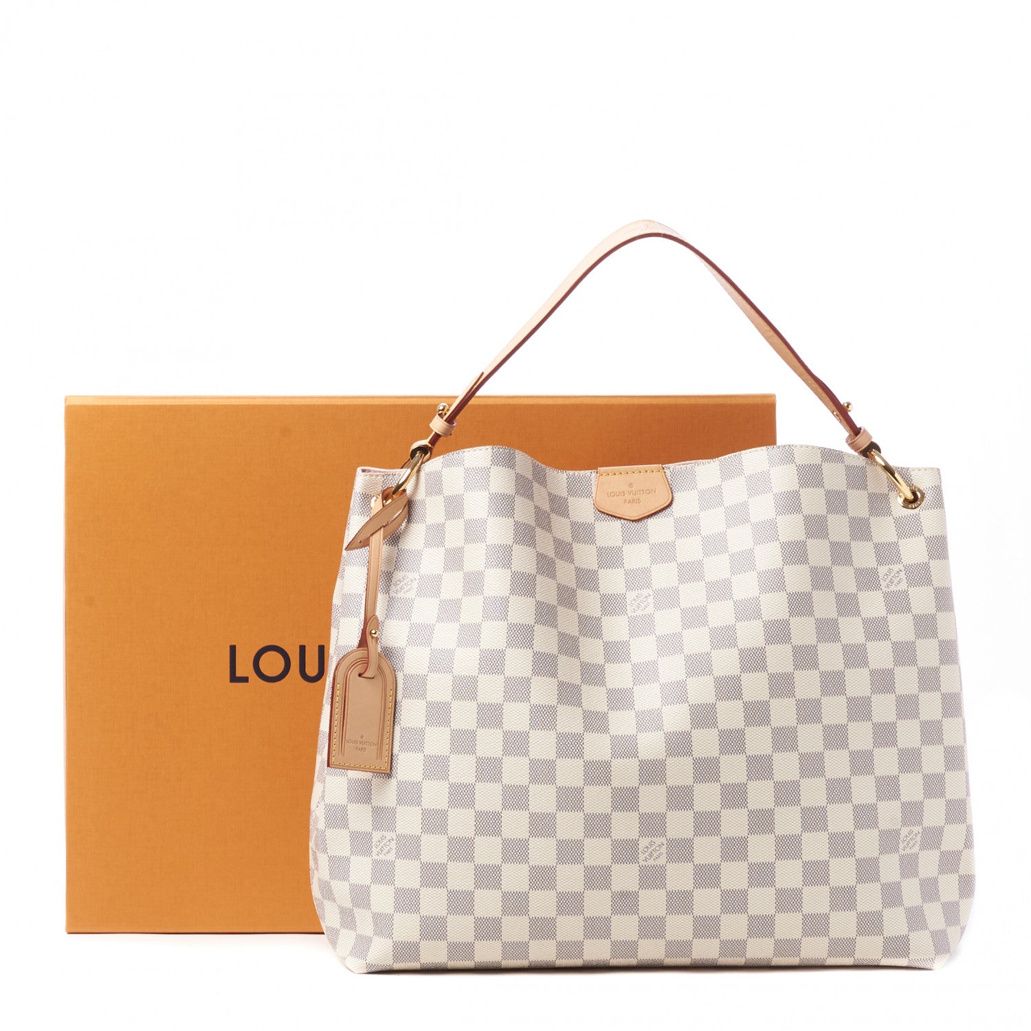 Louis Vuitton Damier Azur Graceful MM Rose Ballerine 10 of 10