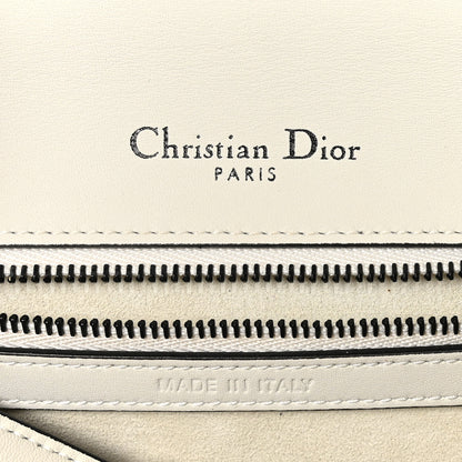 Christian Dior Ultra Matte Calfskin Studded Medium Diorama Flap Bag White Black 6 of 9