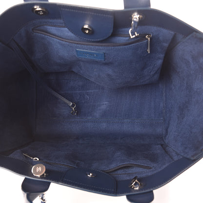 Chanel Caviar Large Studded Deauville Tote Navy 5 of 10
