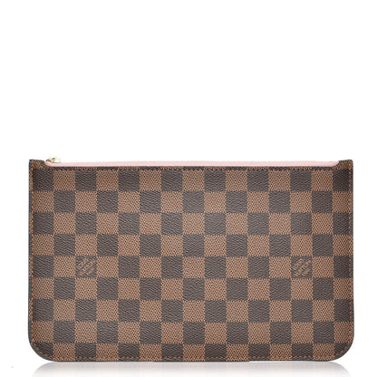 Louis Vuitton Damier Ebene Neverfull MM GM Pochette Rose Ballerine 1 of 8