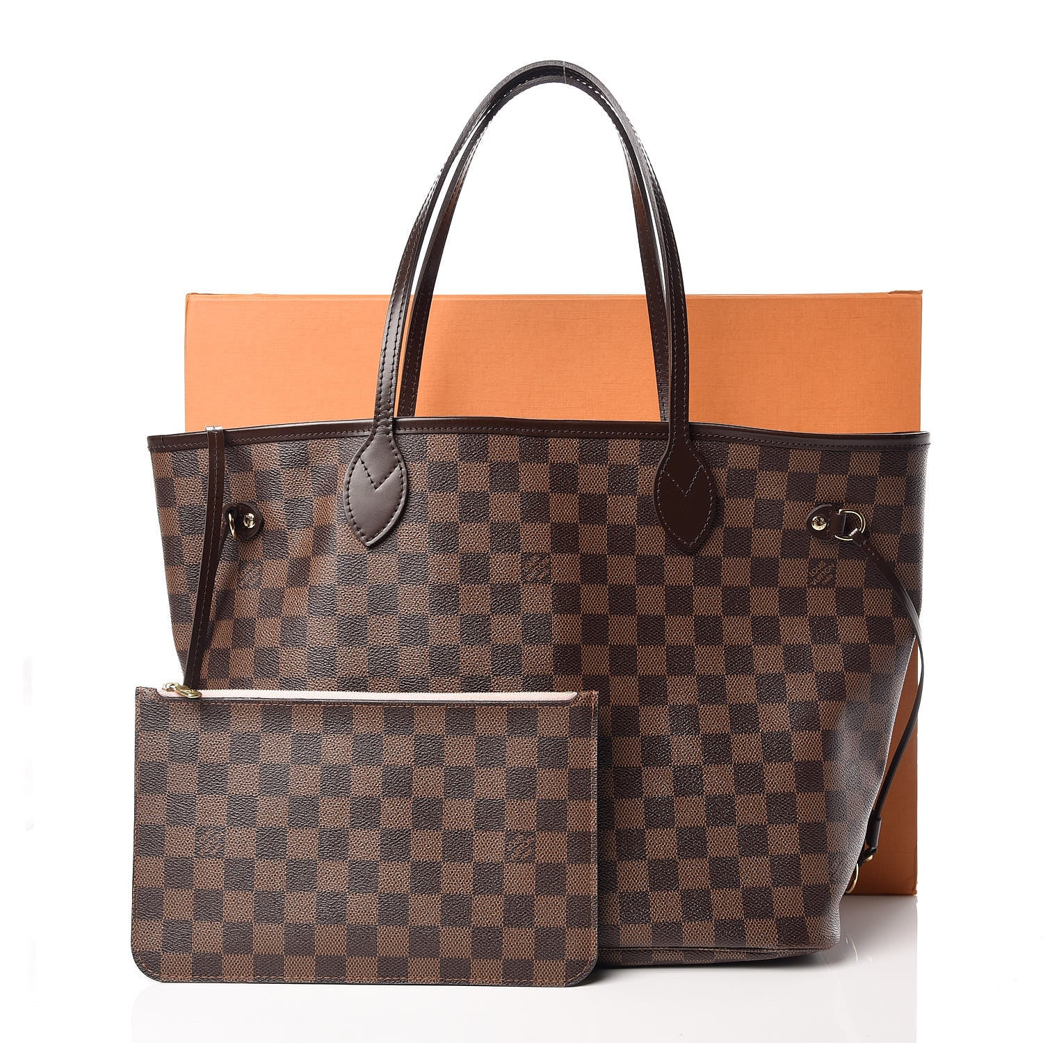 Louis Vuitton Damier Ebene Neo Neverfull MM Rose Ballerine 16 of 16