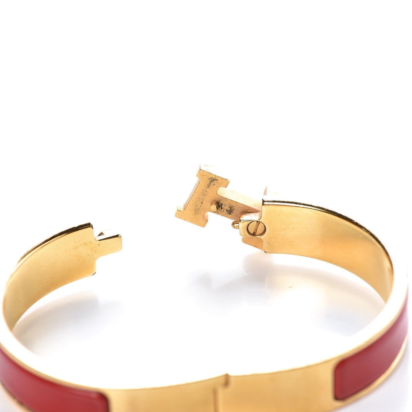 Enamel Narrow Clic Clac H Bracelet PM Red