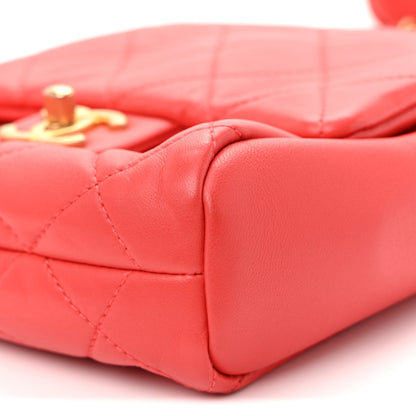 Chanel Lambskin Quilted Side-Packs Red 15 of 15