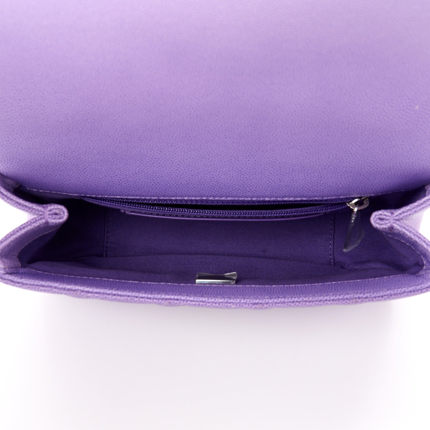 Shaded Caviar Quilted My Everything Small Flap Purple Light Purple