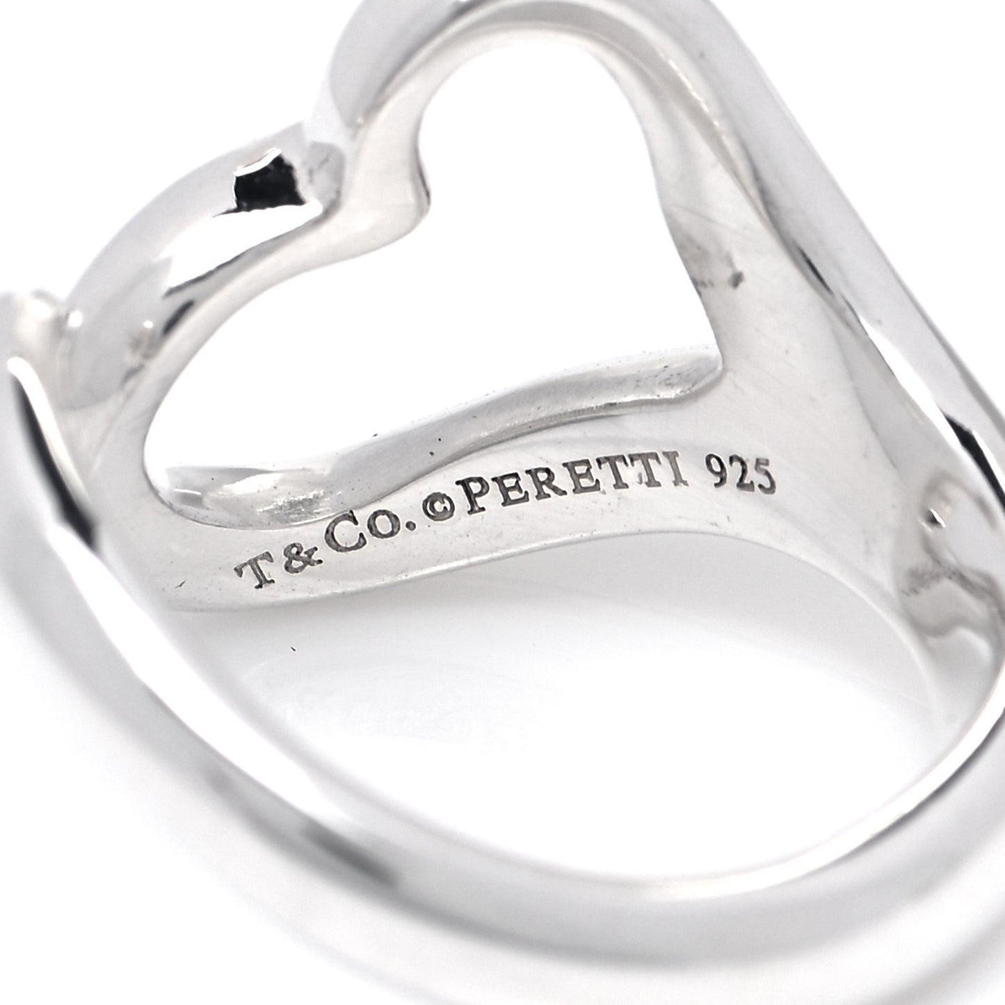 Sterling Silver Elsa Peretti Open Heart Ring 49 5