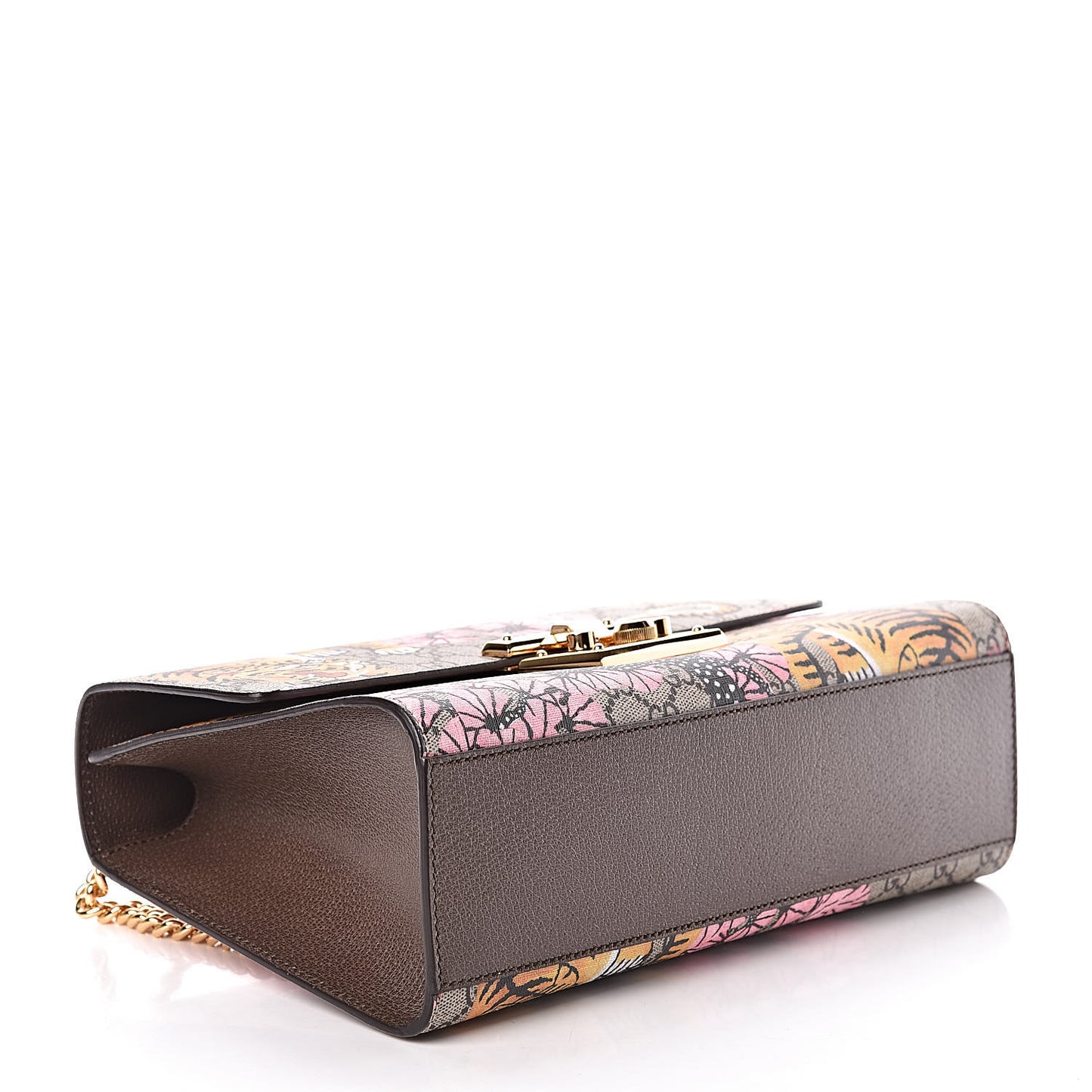 GG Supreme Monogram Bengal Medium Padlock Shoulder Bag Beige Pink