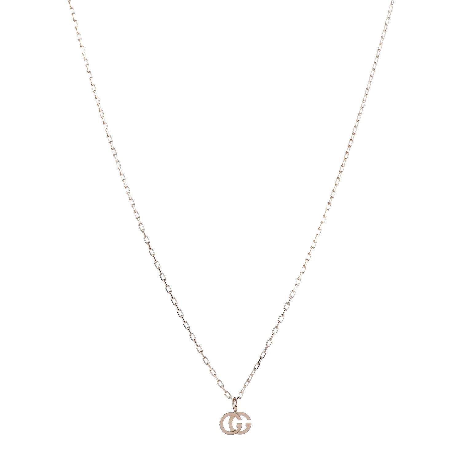 Gucci 18K Yellow Gold Blue Topaz Running G Pendant Necklace 1 of 6