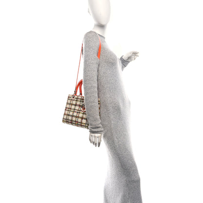 Christian Dior Tweed Medium Lady Dior  Orange Multicolor 2 of 11