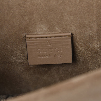 Gucci GG Supreme Monogram Suede Crystal Small Dionysus Shoulder Bag Beige Ebony Taupe 5 of 10