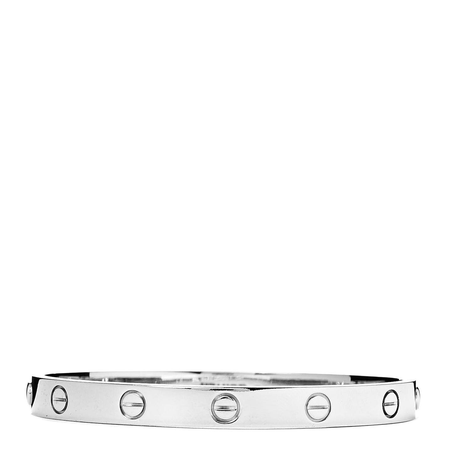18K White Gold LOVE Bracelet 17