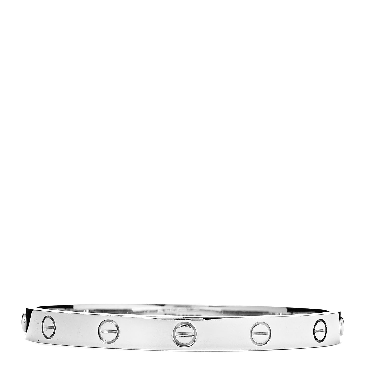 Cartier 18K White Gold LOVE Bracelet 17 3 of 7