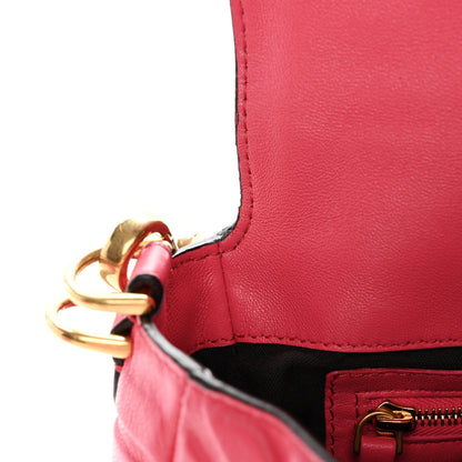 Fendi Nappa FF 1974 Embossed Baguette Rosa Fluo 10 of 10