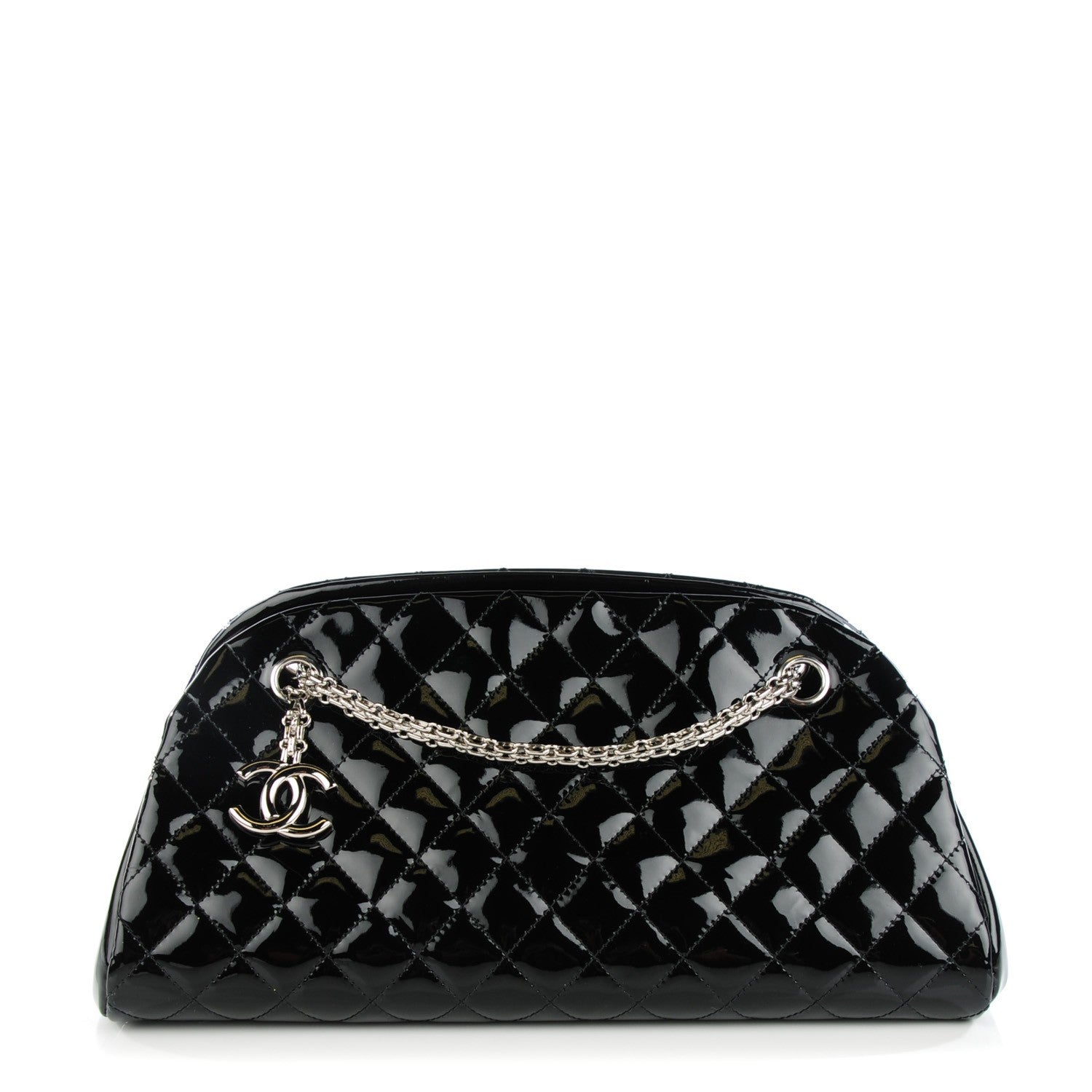 Chanel Patent Quilted Medium Just Mademoiselle Black 1 of 6