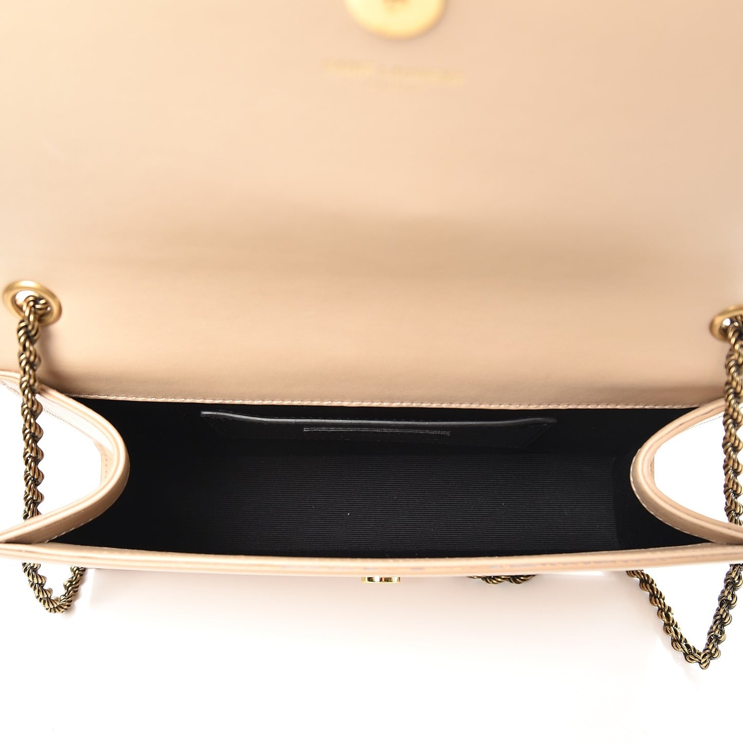 Smooth Calfskin Medium Braided Monogram Kate Satchel Nude Powder