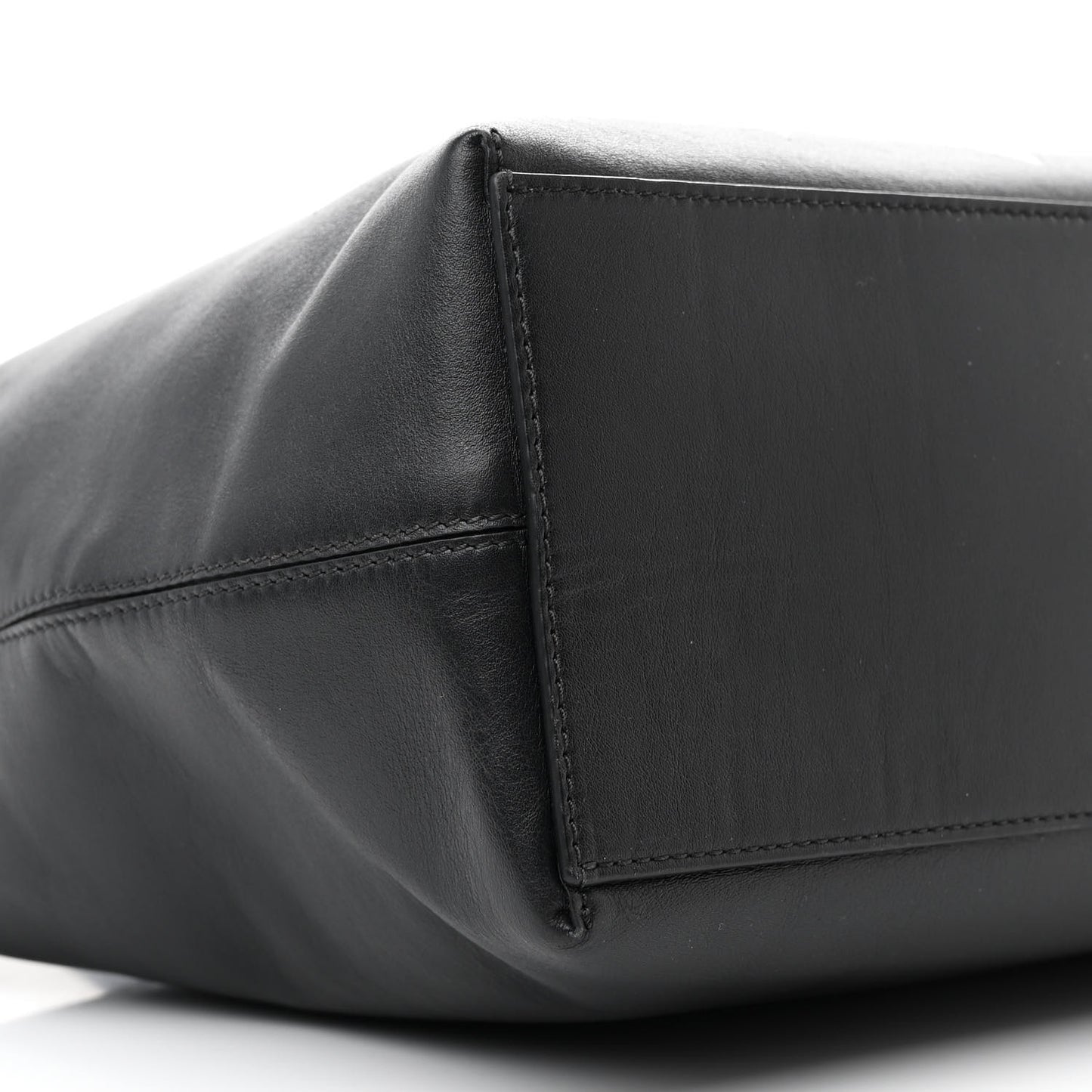 X UNDERCOVER Calfskin Print Rockstud Shoulder Tote Black