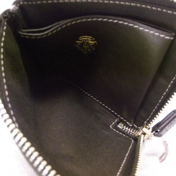 Crystal Monogram Flat Zip Around Wallet