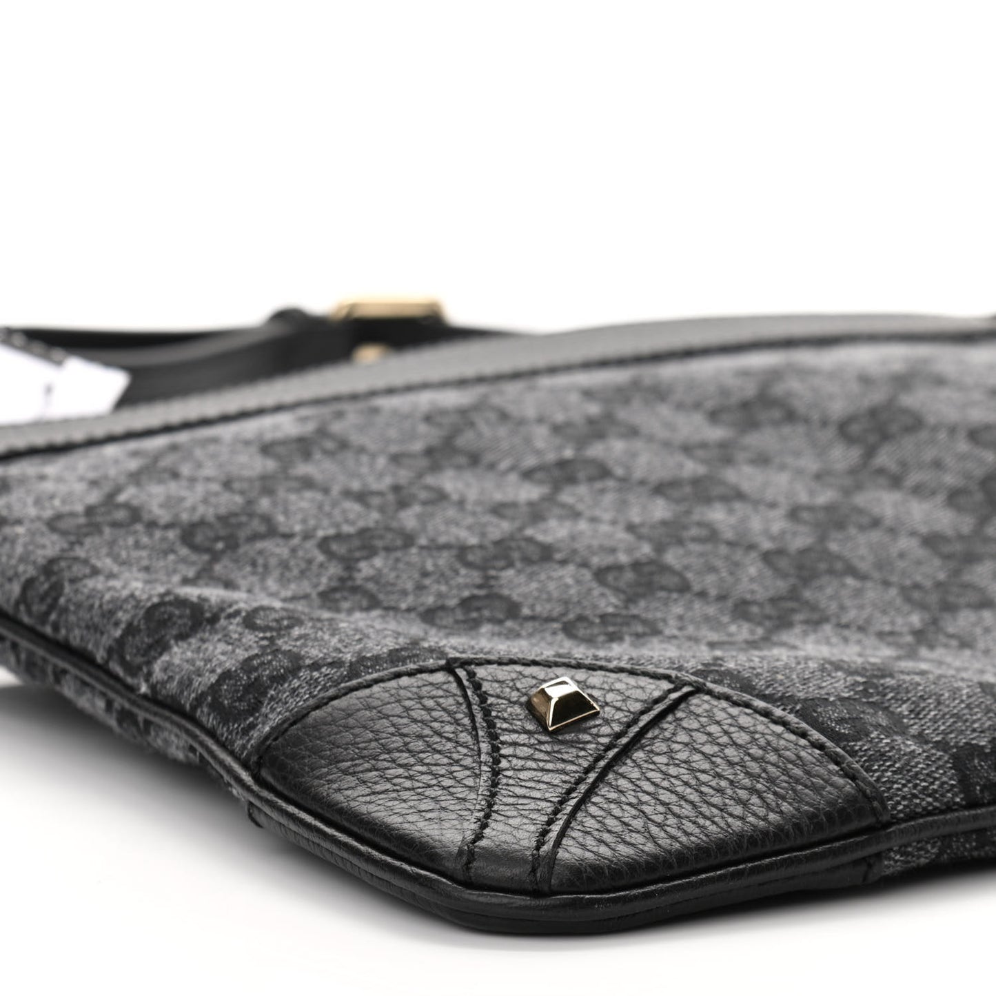 Monogram Flat Messenger Bag Black