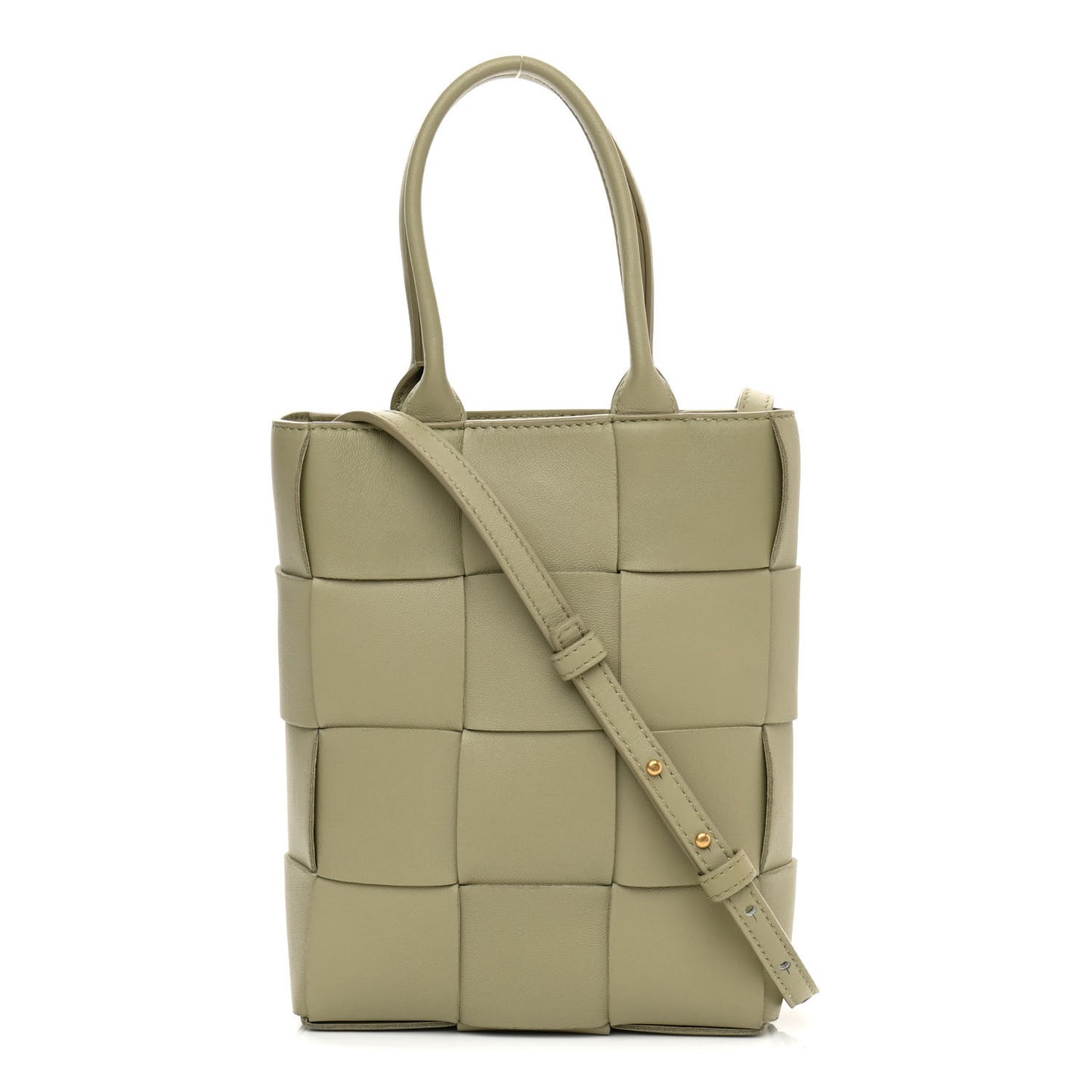 Lambskin Maxi Intrecciato North South Cassette Tote Travertine