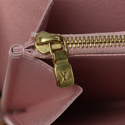 Louis Vuitton Damier Ebene Zippy Wallet Rose Ballerine 12 of 15