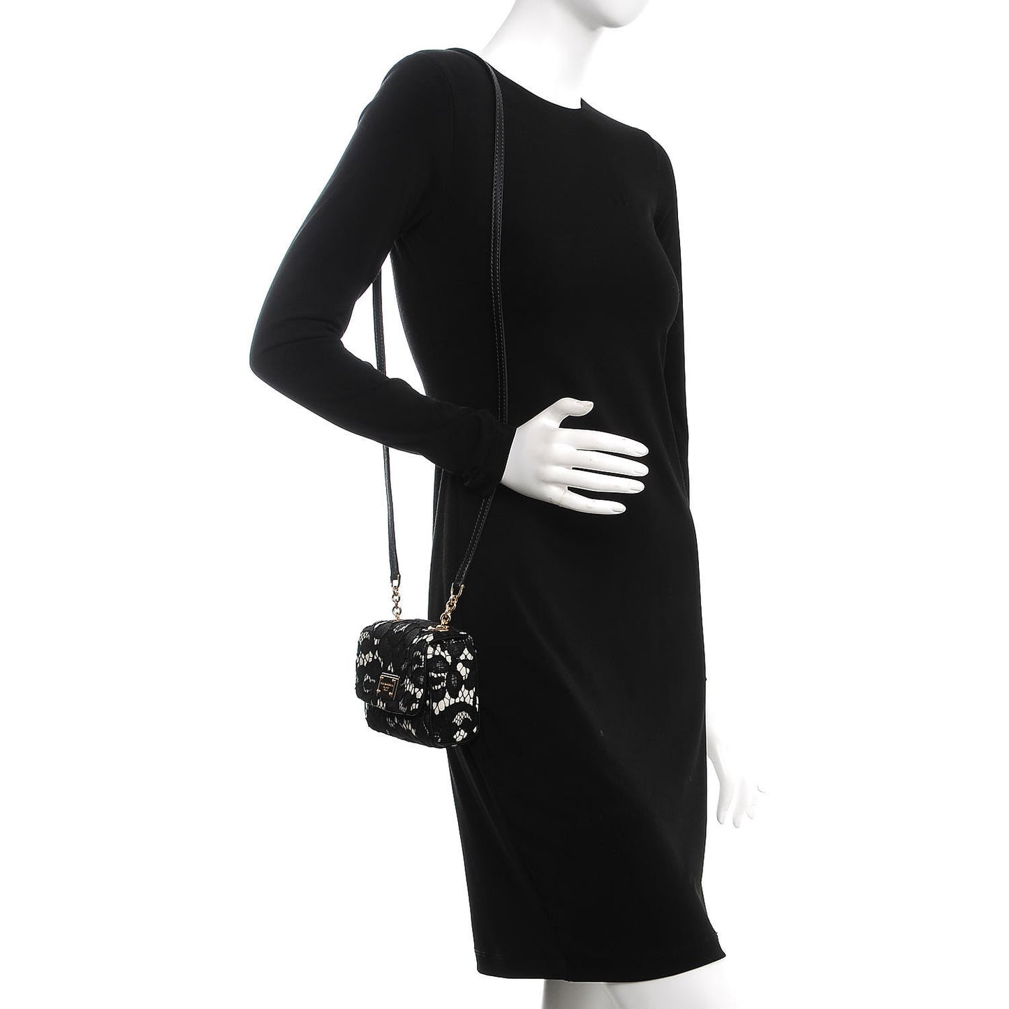 Lace Mini Miss Sicily Crossbody Black