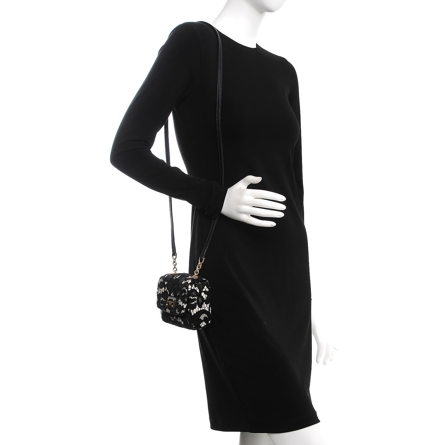 Dolce & Gabbana Lace Mini Miss Sicily Crossbody Black 2 of 6
