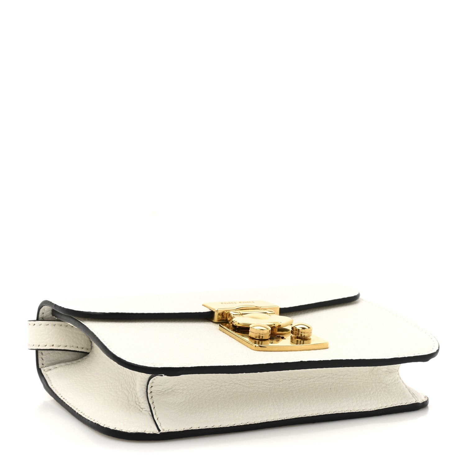 Miu Miu Goatskin Madras Mini Shoulder Bag White 1752750 – FASHIONPHILE