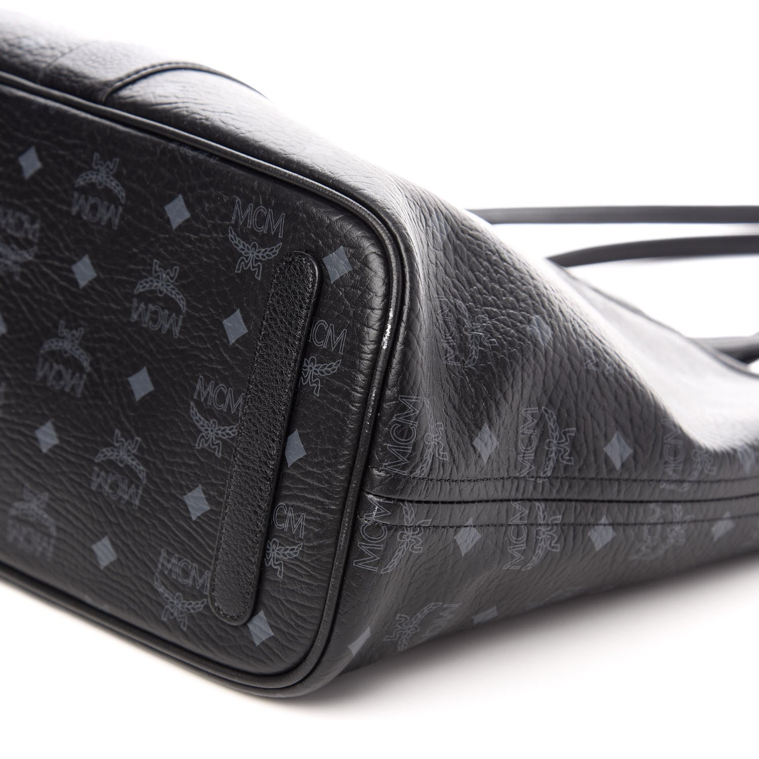 MCM Visetos Medium Liz Reversible Shopper Tote Black 10 of 14