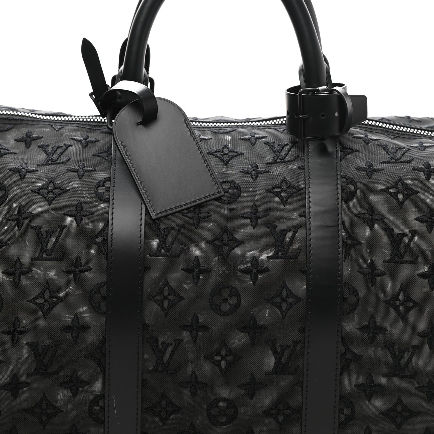 Monogram See Through Keepall Bandouliere 50 Black