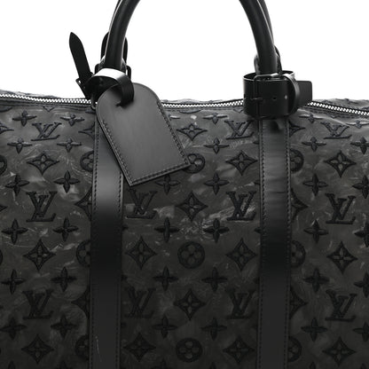 Louis Vuitton Monogram See Through Keepall Bandouliere 50 Black 8 of 14