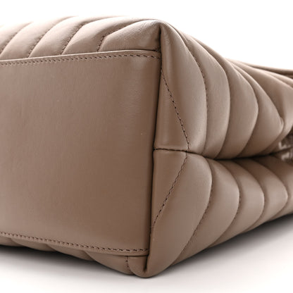Saint Laurent Calfskin Y Quilted Monogram Medium Loulou Chain Satchel Dark Latte 10 of 10