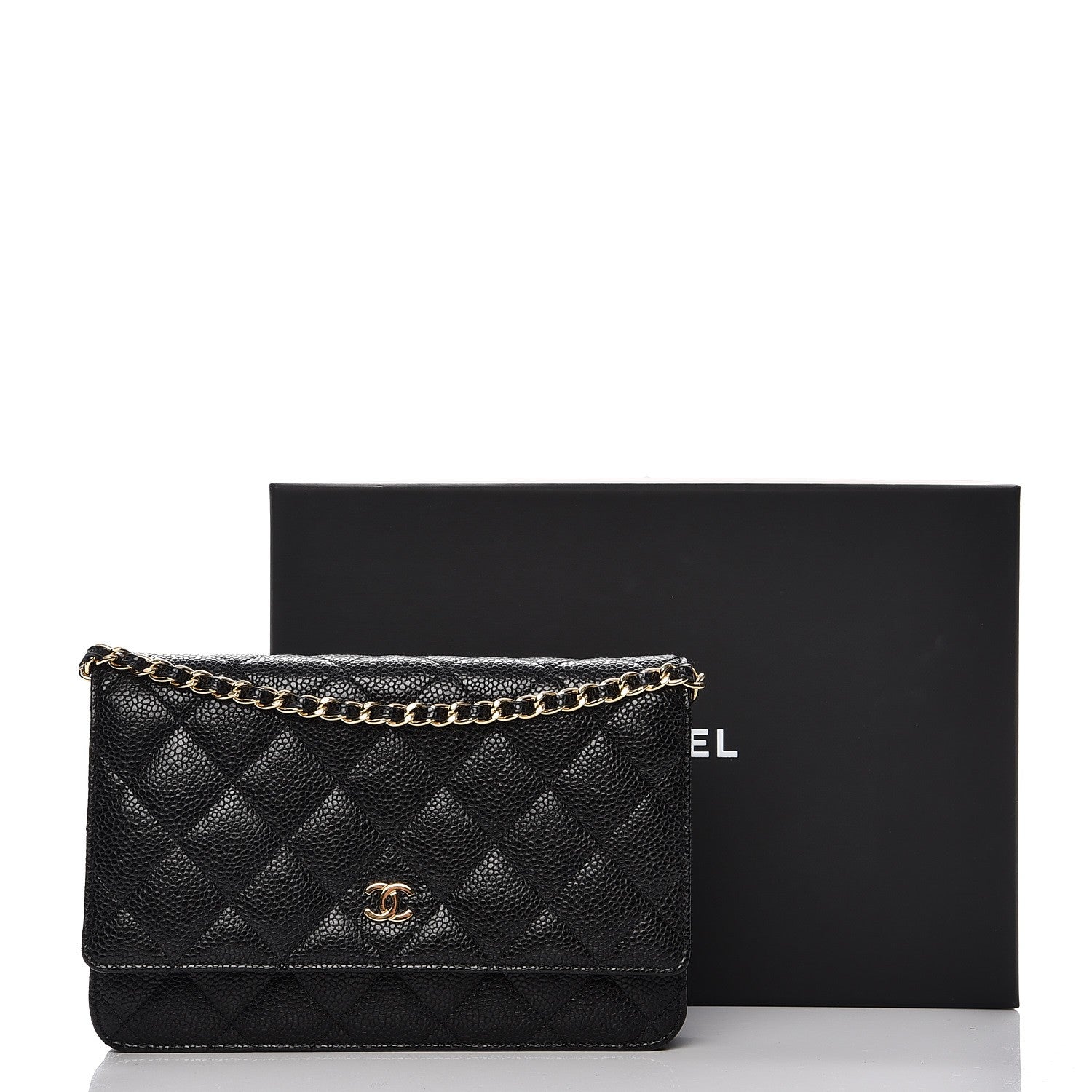 Chanel Caviar Quilted Wallet On Chain WOC Black 10 of 10