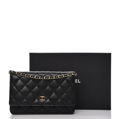 Chanel Caviar Quilted Wallet On Chain WOC Black 10 of 10