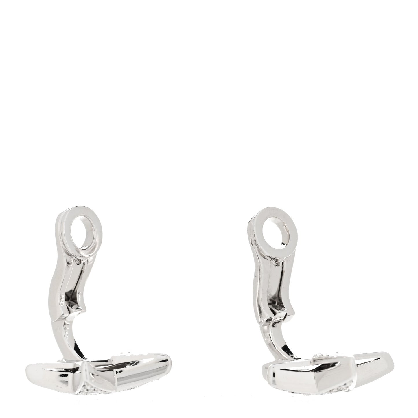 18K White Gold Diamond Medium Comete Geode Earrings