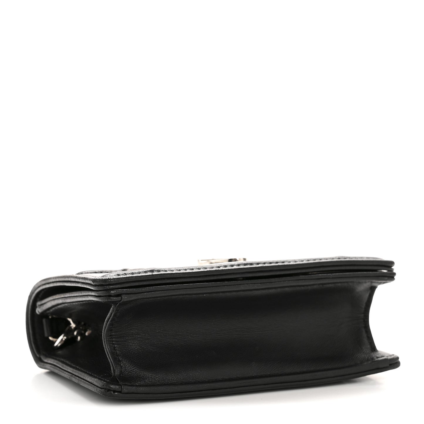 Lambskin Baby Diorama Flap Bag Black