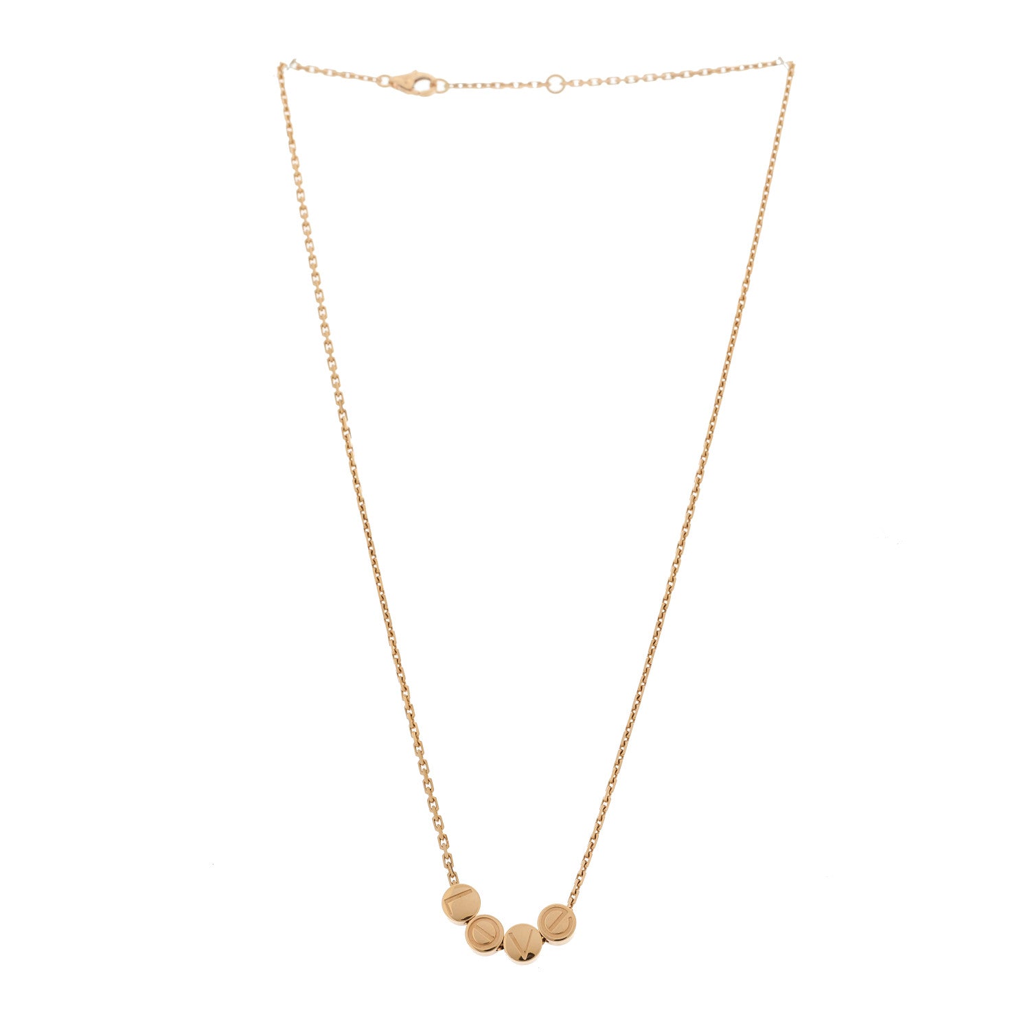Cartier 18K Pink Gold LOVE Slide Pendant Necklace 3 of 5