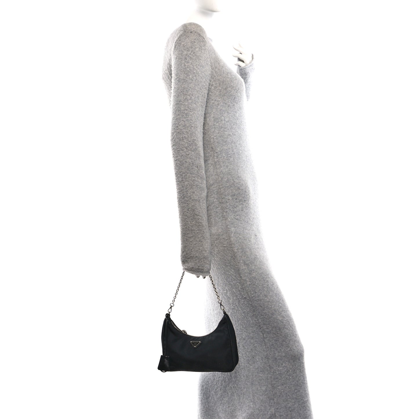Tessuto Nylon Mini Re-Edition 2000 Shoulder Bag Black