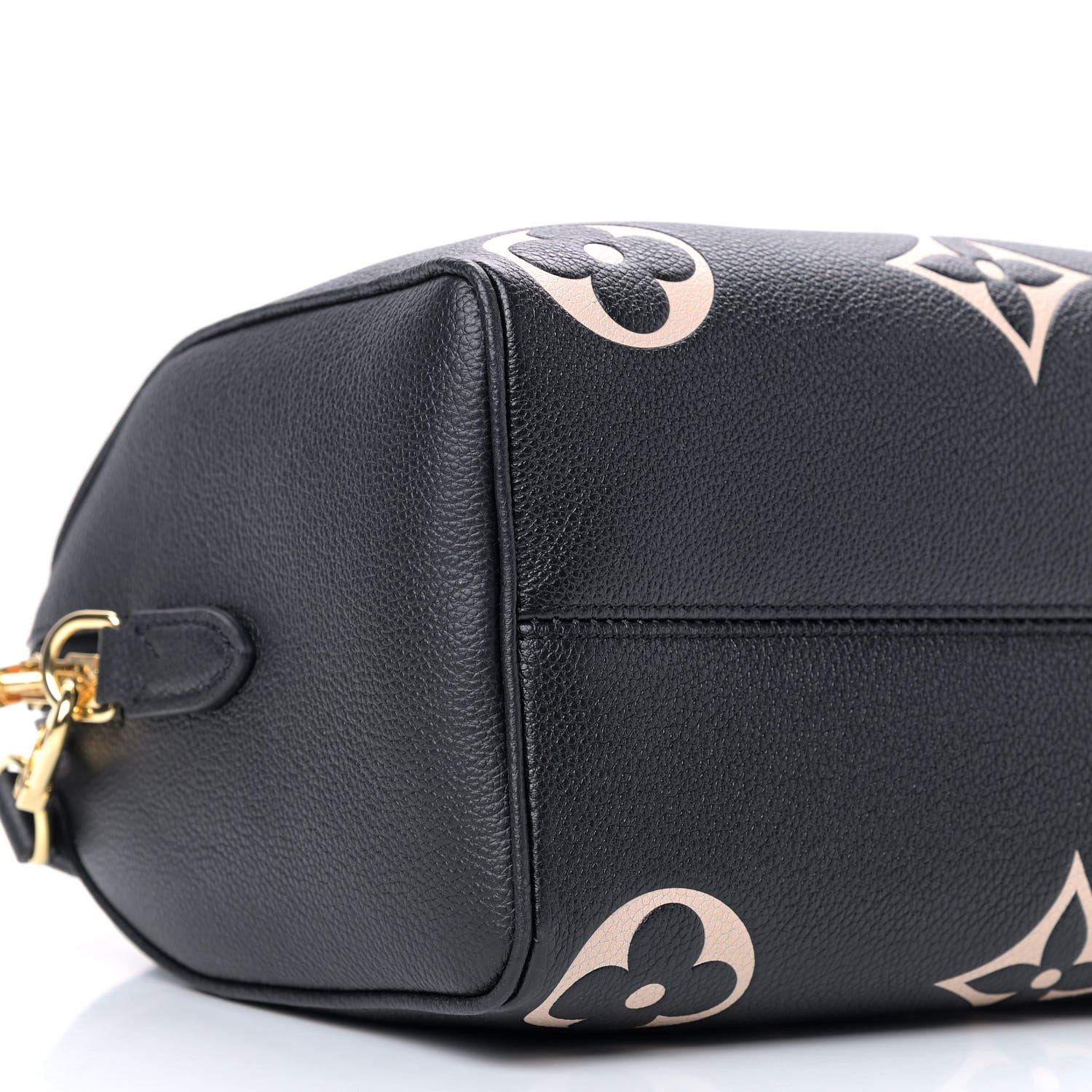 Louis Vuitton Empreinte Monogram Giant Speedy Bandouliere 25 Black Beige 6 of 8
