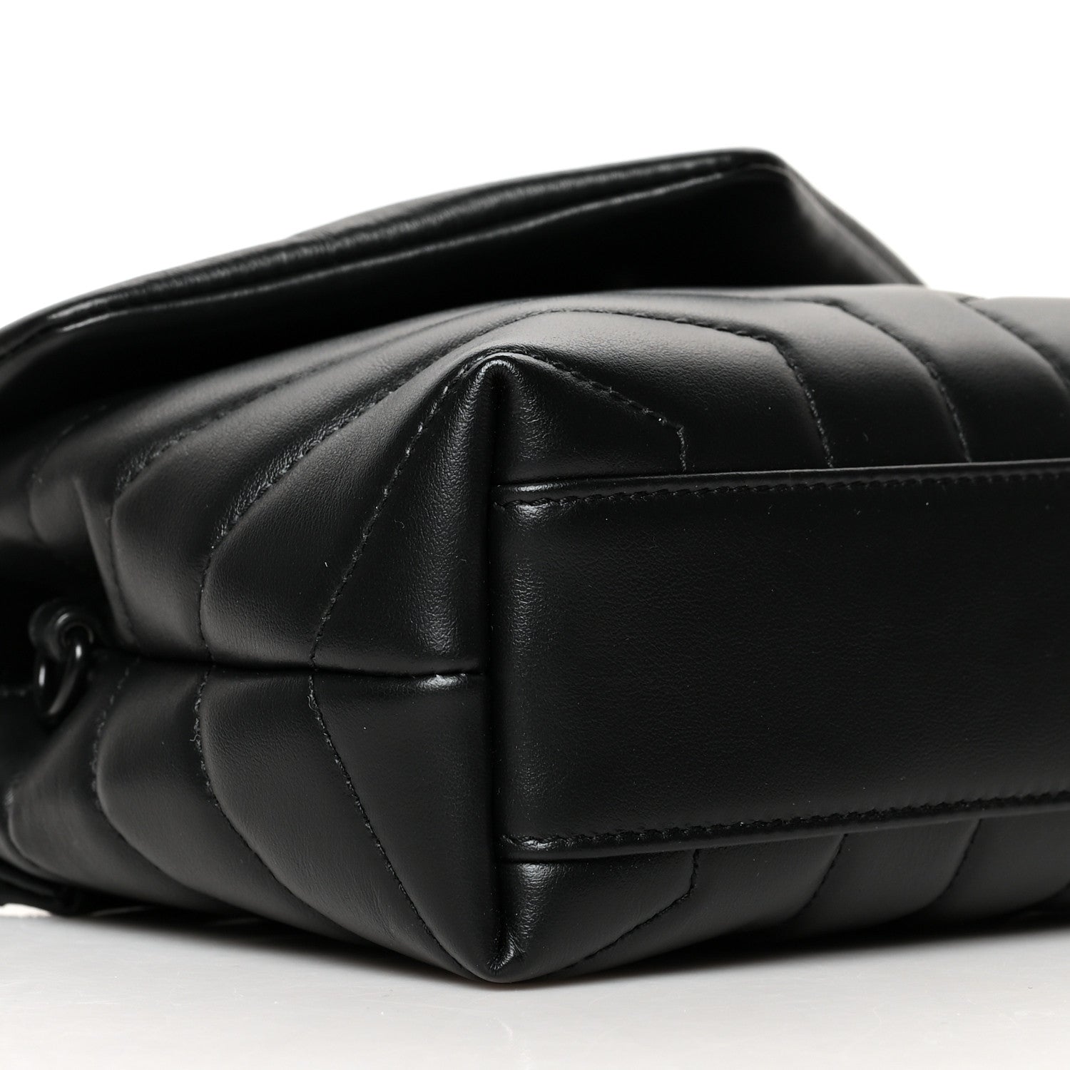 Saint Laurent Calfskin Y Quilted Monogram Toy Loulou Crossbody Bag Black 10 of 12