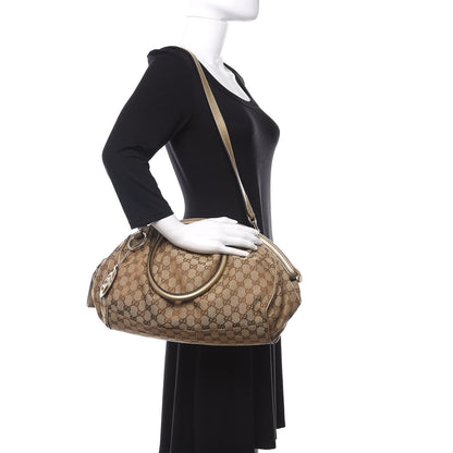 Gucci Monogram Medium Sukey Boston Champagne 2 of 13