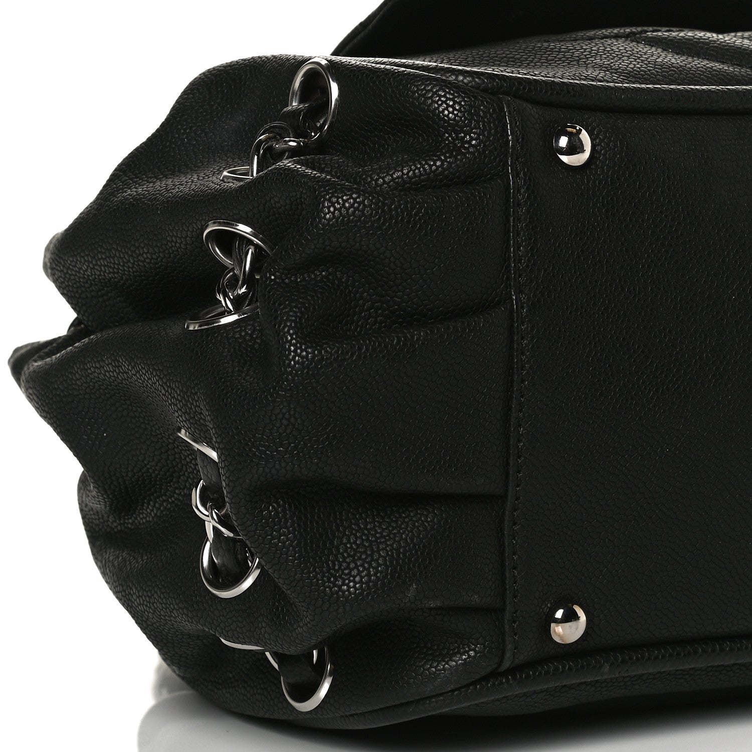 Chanel Caviar Diagonal Ligne Flap Black 9 of 12