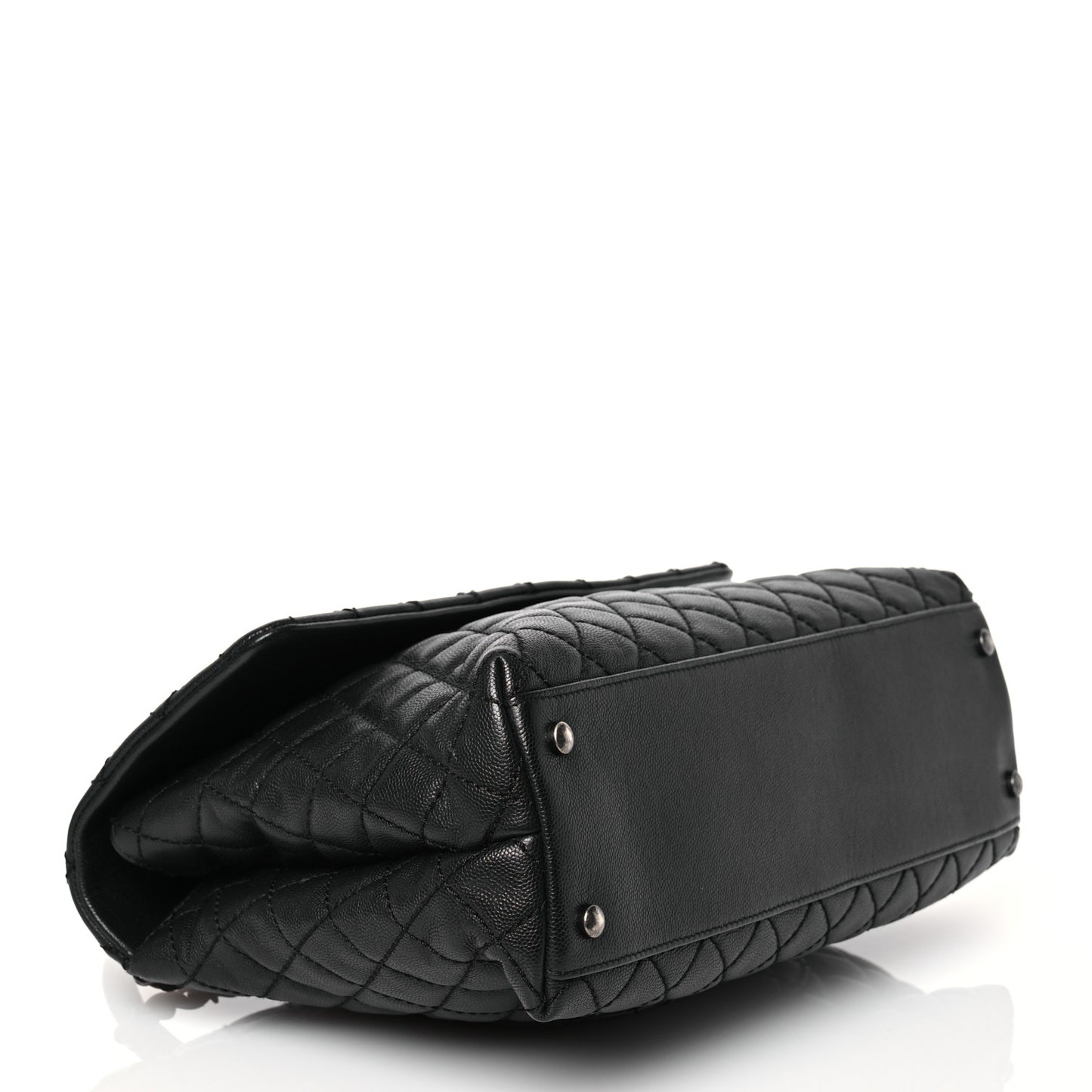 Caviar Quilted Medium Coco Handle Flap Black