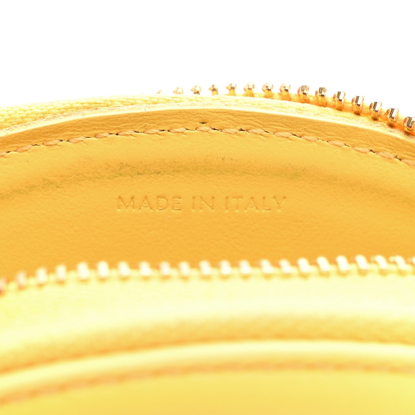 Smooth Calfskin Triomphe Oval Wallet Yellow