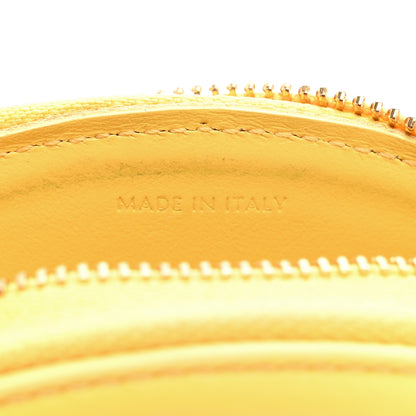 Celine Smooth Calfskin Triomphe Oval Wallet Yellow 6 of 9