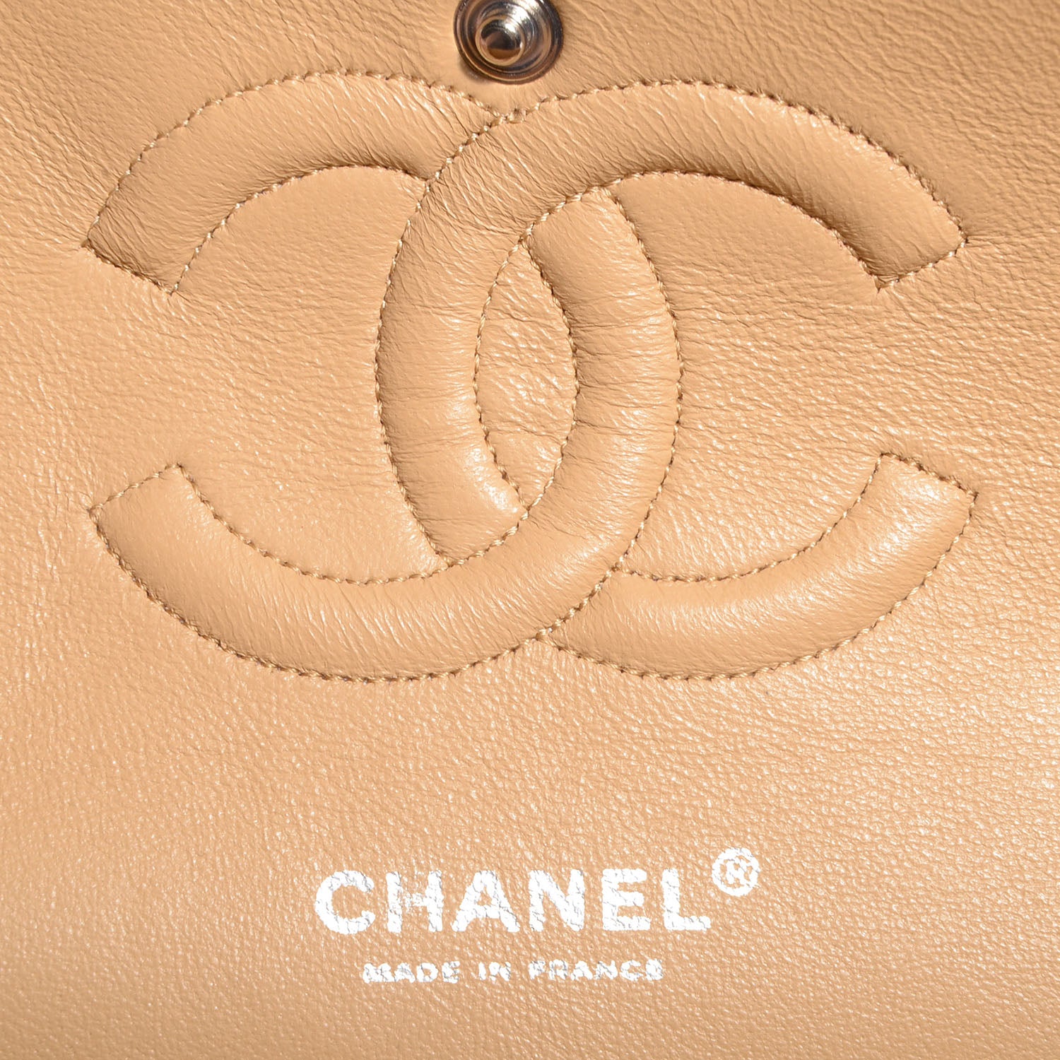 Chanel Lambskin Medium Double Flap Beige 6 of 9